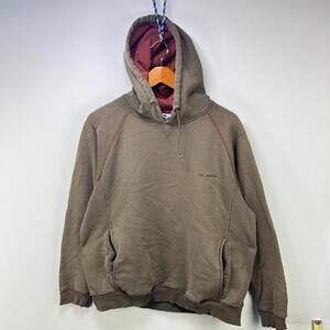 Vintage Columbia Sun Faded Brown Hoodie Large